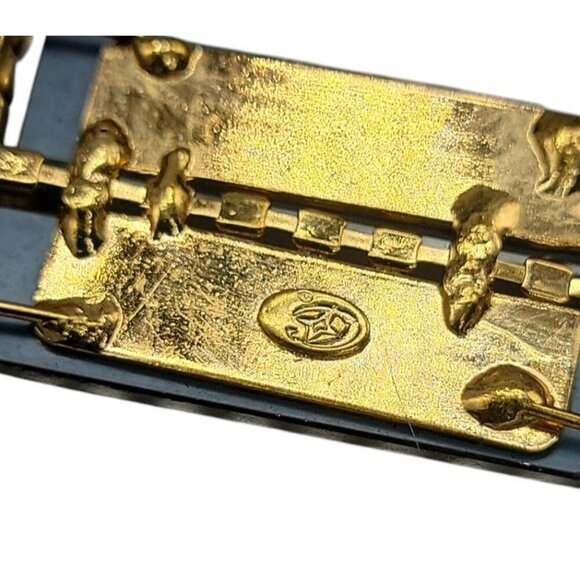 Matte Dangling Tassel Chandelier Earrings Runway Geometric Design Vtg Gold-Tone - Picture 3 of 16